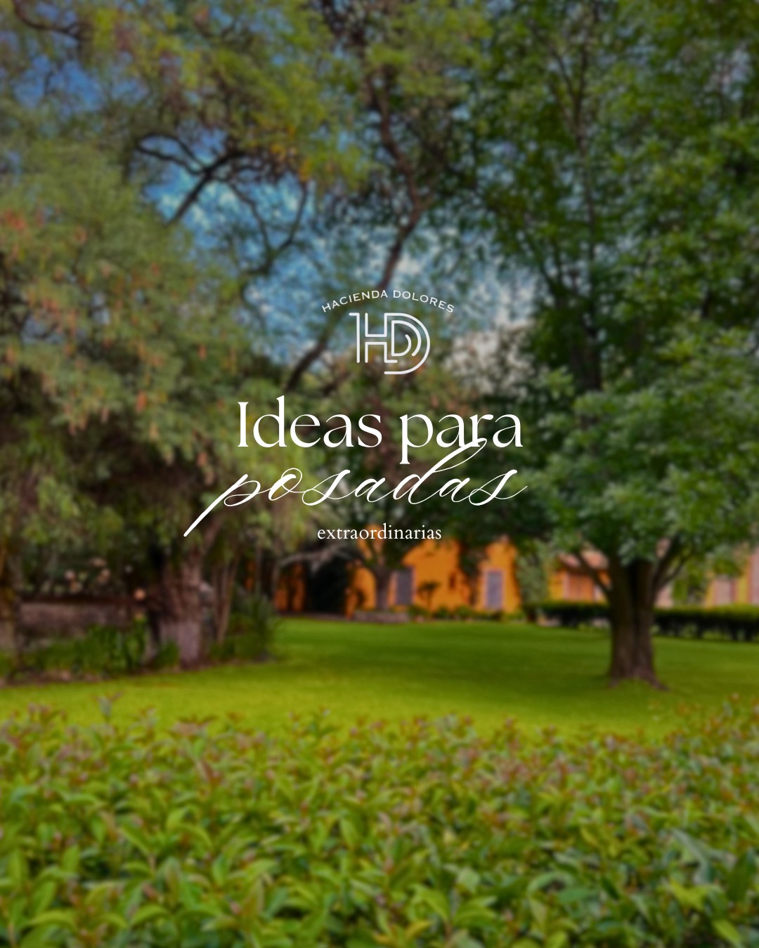 Jardines de Hacienda Dolores entre árboles centenarios, Querétaro